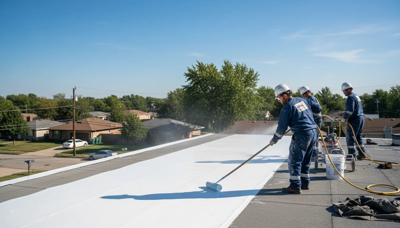Commercial roof coating in Clare, IA near me